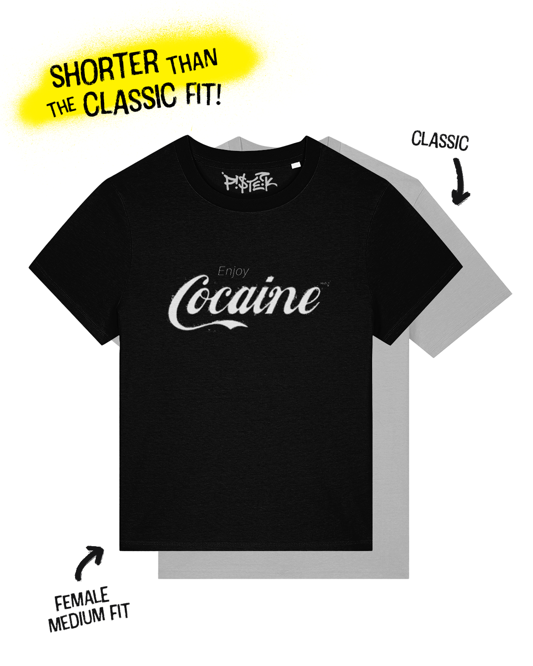 Enjoy Coc@ine | Parody Limited Edition Graphic T-Shirt | Female Fit