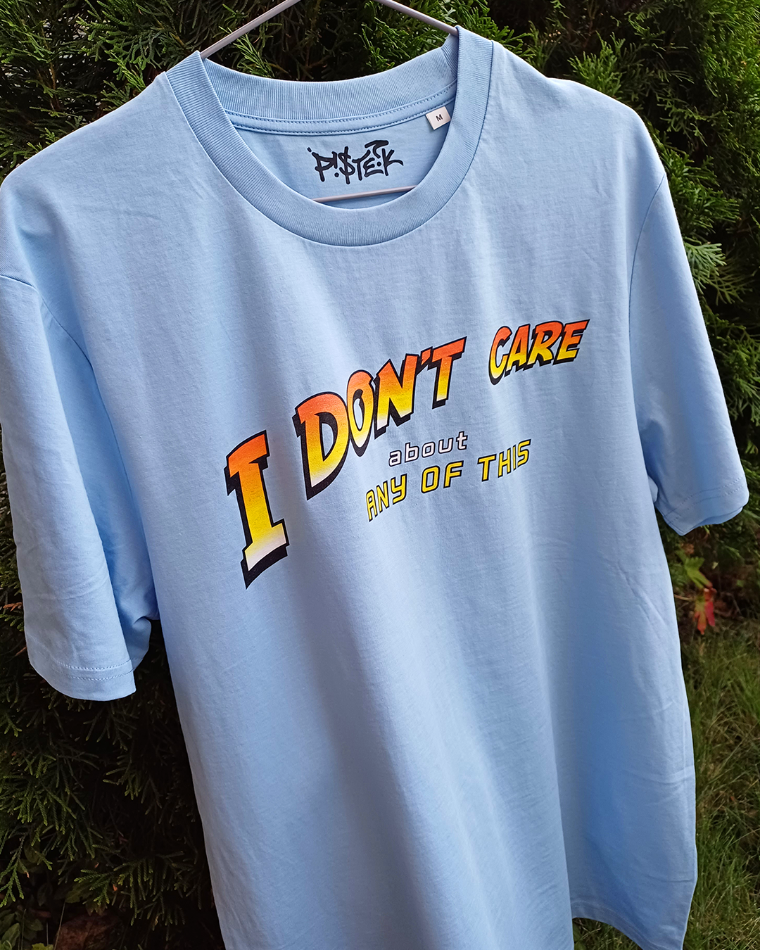 I Don't Care About Any Of This | Parody Graphic T-Shirt