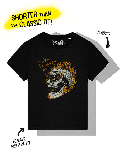 We're Doomed - Burning Skull | Graphic T-Shirt | Female Fit